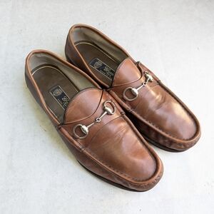 Gucci Horsebit Loafers Brown Men US 11 Leather Slip Ons